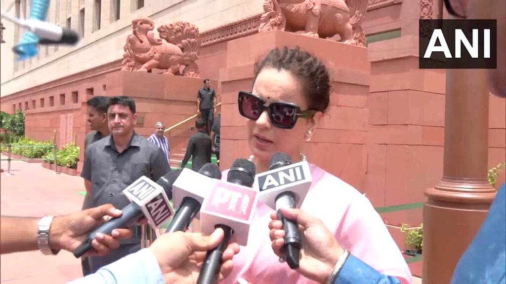 #WATCH | BJP MP Kangana Ranaut says, "I have asked for funds from the Union Home Minister, to deal with the destruction in Mandi after all the floods. He has assured that he will also visit the affected areas to see the situation... He has assured of all possible assistance for the people of Himachal Pradesh..."