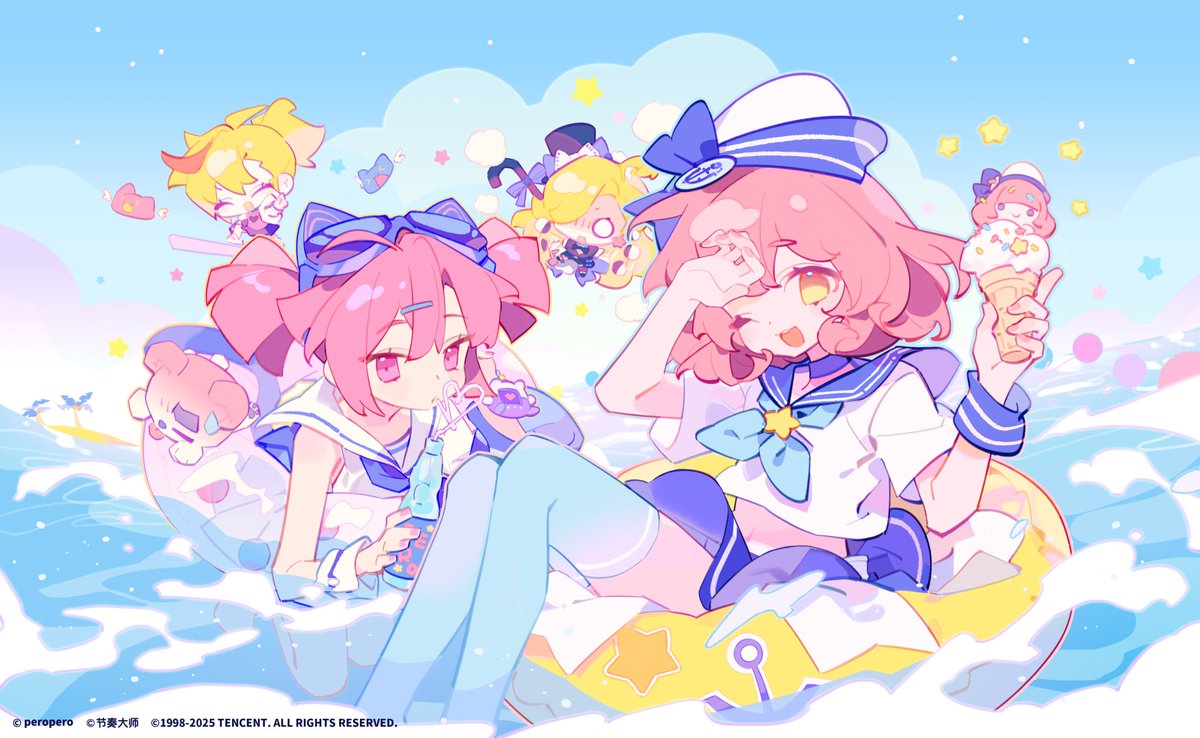Muse Dash × Rhythm Master コラボ楽曲パック「目指せ！リズムマスター！」ただいまリリース ⋆｡𖦹 ˚ 𓇼 ˚｡⋆ 隠しアンコール曲が緊急追加？その姿を見るには、いくつかの特殊条件をクリアする必要あり！というわけで、謎を解くまで、ブロウはリズ子とバカンスに行ってきま～す ⊂( ˆoˆ )⊃Foo↑