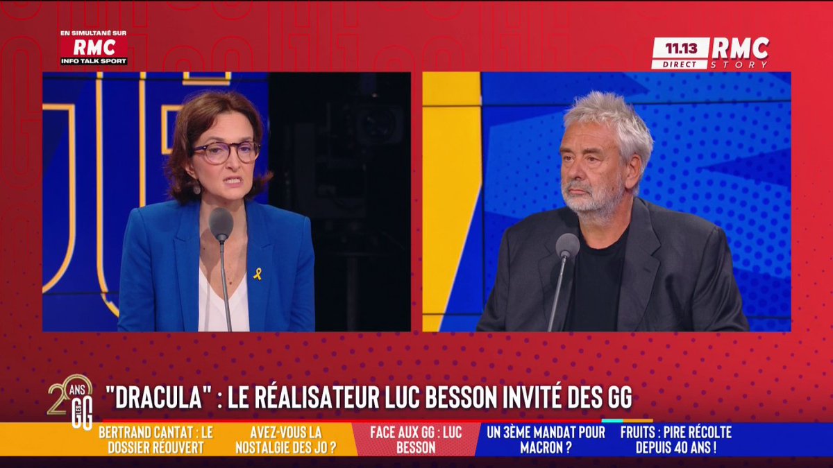 Face aux GG : le réalisateur Luc Besson "Les financiers ont pris le pouvoir. Cela ne rend pas, ni les films meilleurs, ni les spectateurs plus heureux", déplore Luc Besson #GGRMC
