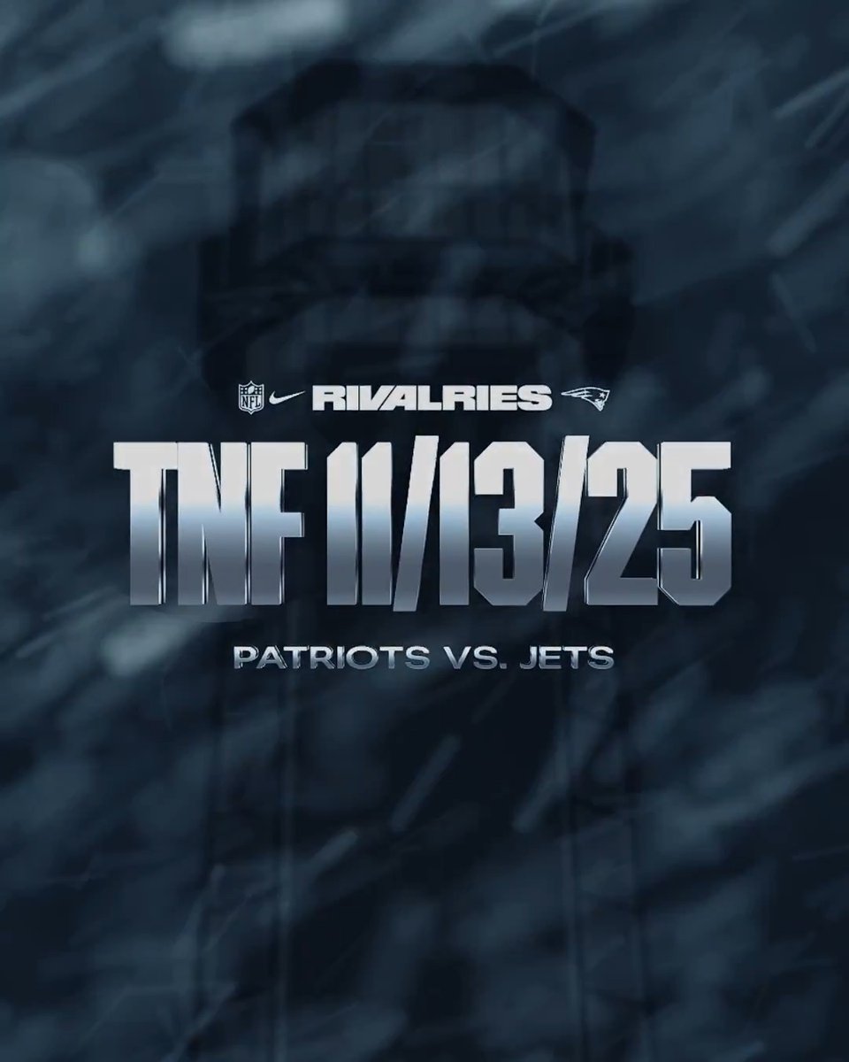 Batten down the hatches…a Nor’easter hits the 𝙉𝙁𝙇 𝙉𝙞𝙠𝙚 𝙍𝙞𝙫𝙖𝙡𝙧𝙞𝙚𝙨 game on November 13 vs. the New York Jets. Nike Football | NFL