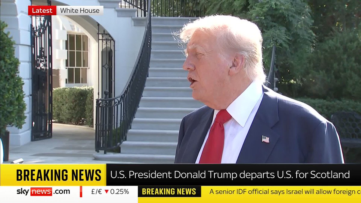 "What he says doesn't matter" President Trump speaks on the French president Emmanuel Macron recognising Palestine as a state 📺 Sky 501, Virgin 602, Freeview 233 and YouTube
