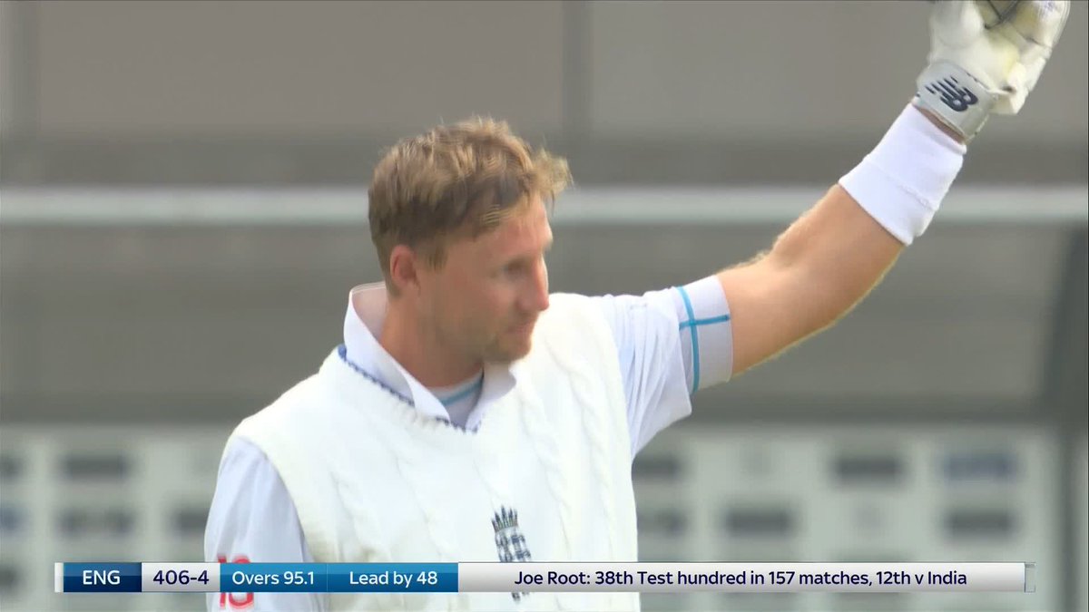 A 38th Test match hundred. The third-highest run-scorer in Tests. England's greatest ever bat tons up at Old Trafford. 👑
