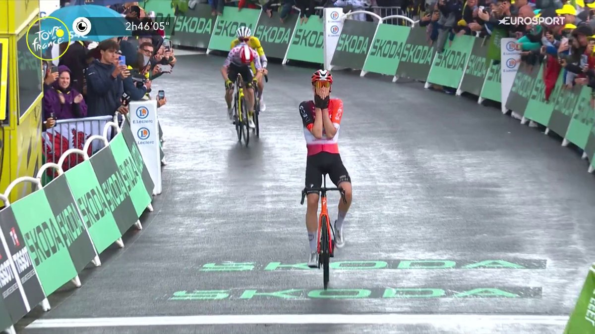 🚴🇫🇷 | FANTASTISCH!! Thymen Arensman redt het net en wint op La Plagne. Hij pakt zijn tweede etappezege! ⛰️⛰️ #TourdeFrance 📺 Stream koers op HBO Max