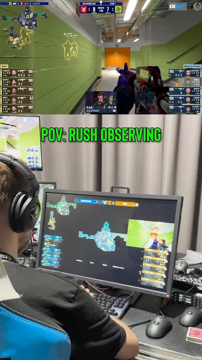 What the observer sees during #IEM Cologne 2025 👁️👁️ @rushly123456 @XKacpersky
