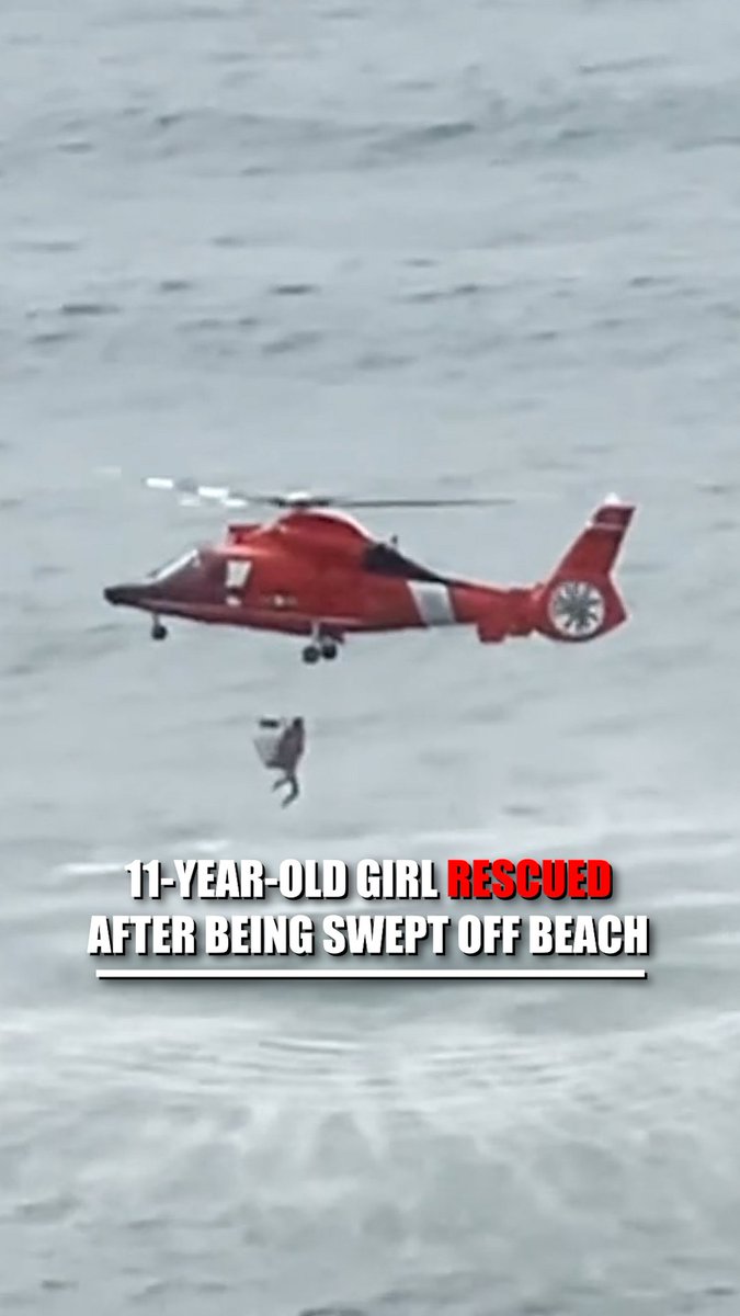 A Coast Guard Air Station helicopter aircrew rescued an 11-year-old girl who was swept off the beach near Big Lagoon. The crew transported her to emergency medical personnel for further care.