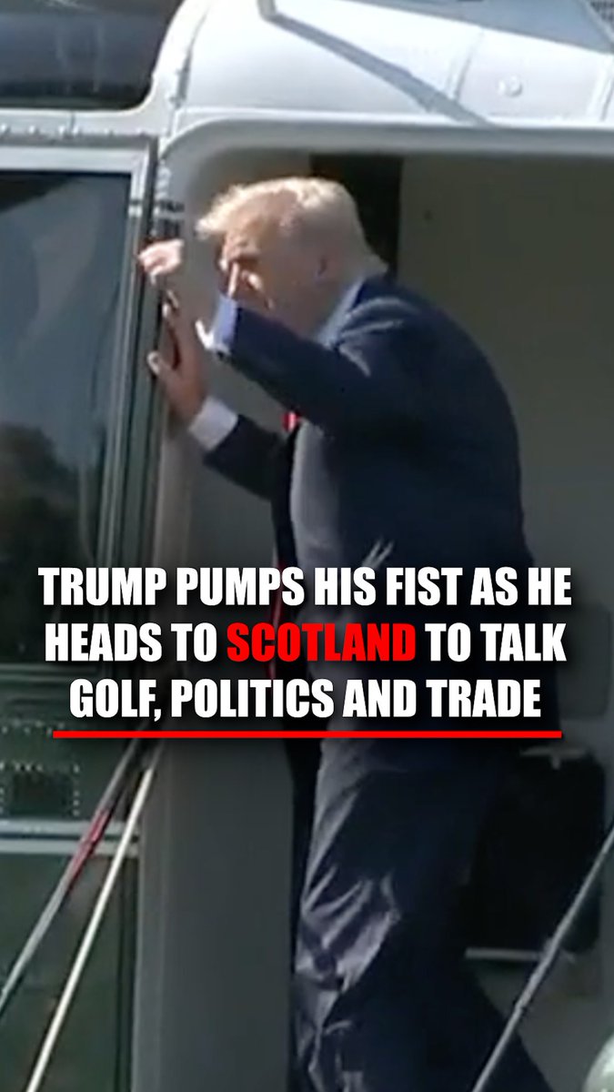 President Trump is wheels-up to Scotland, where he'll swing by his golf resorts and tee off some talks with the country's leaders.