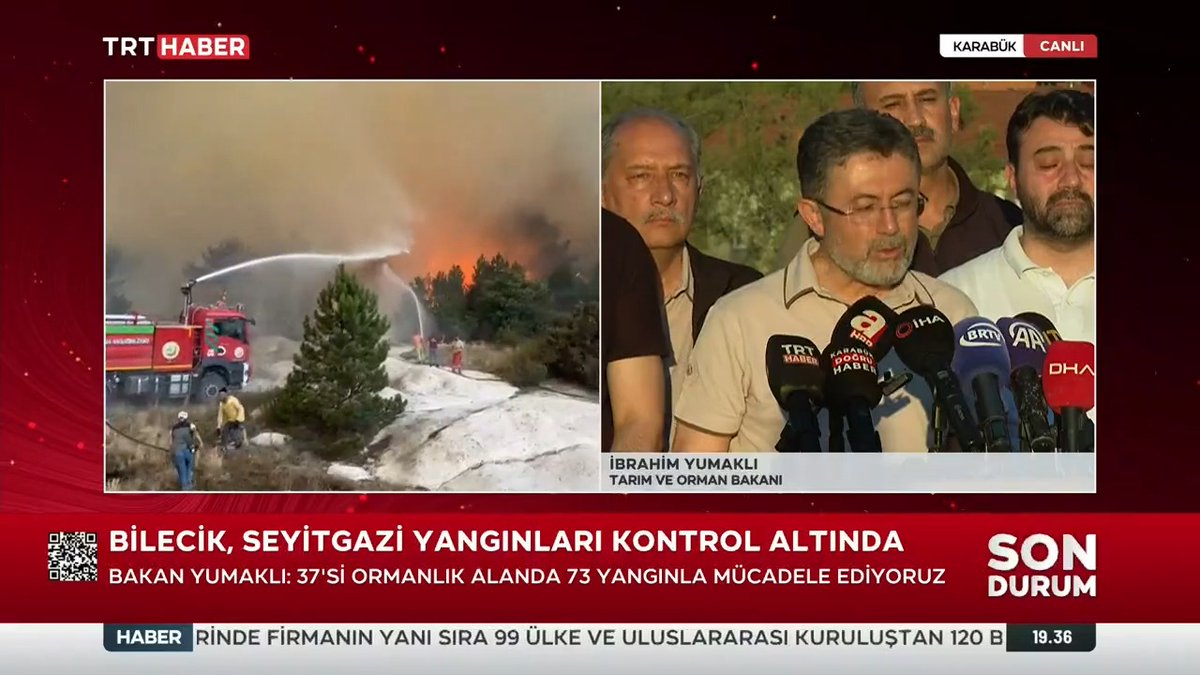 Tarım ve Orman Bakanı İbrahim Yumaklı: 📌 Antalya Gazipaşa'da orman dışı alandaki yangına 2 uçak, 8 helikopter ve kara unsurlarıyla müdahalemiz sürüyor. 📌 Polemik konusu yapılan, kontrol altına alınan Aksu/Kurşunlu yangınının Perge antik kentine herhangi bir zararı olmadı.