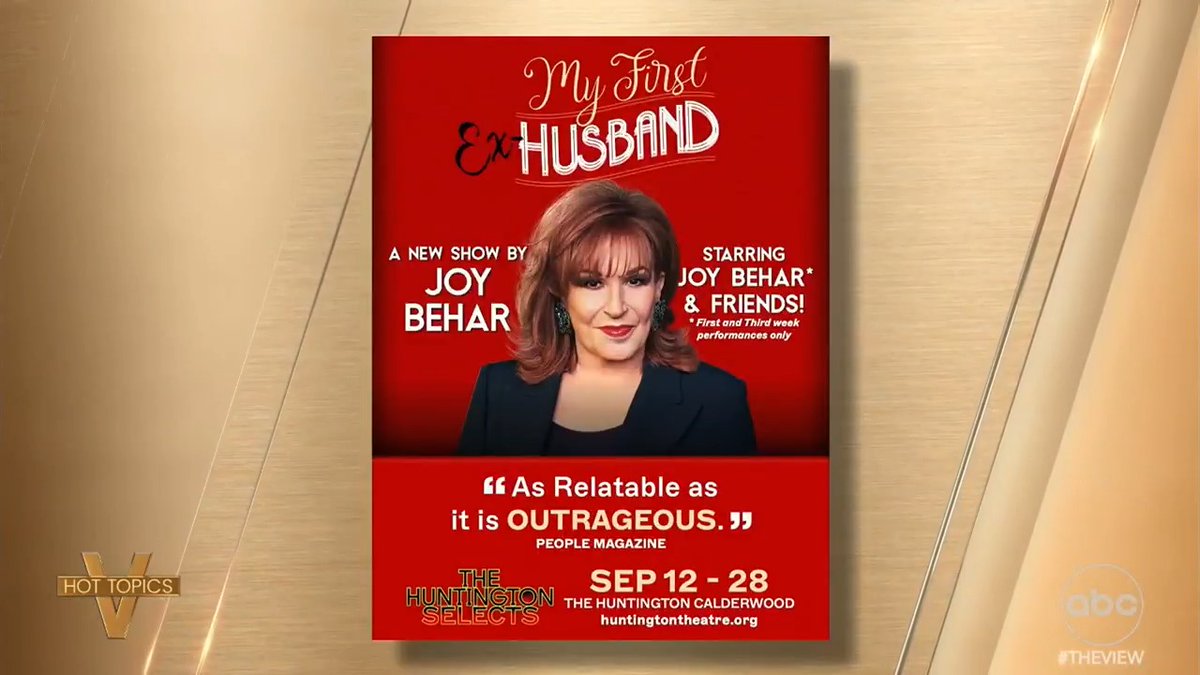 If you're firming up your summer plans, may I recommend coming out to see my show, 'My First Ex-Husband'? Get tickets now at for performances at West Hampton Beach Performance Arts Center in West Hampton Beach, NY and The Huntington Theater in Boston!