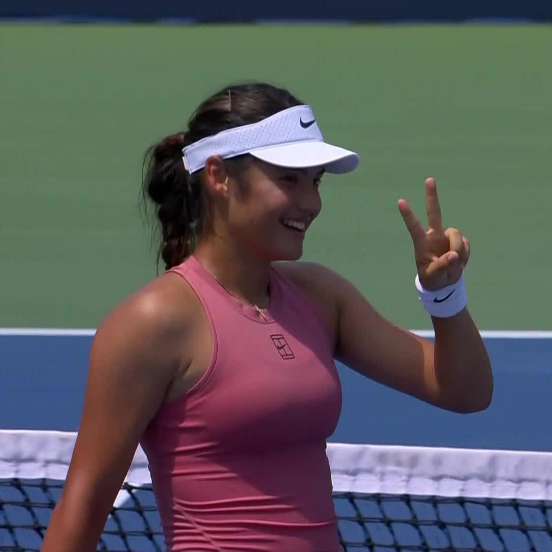 Breakthrough 🔥 Emma Raducanu knocks out former runner-up Sakkari, 6-4, 7-5 to reach the Washington final four for the first time. #MubadalaCitiDCOpen