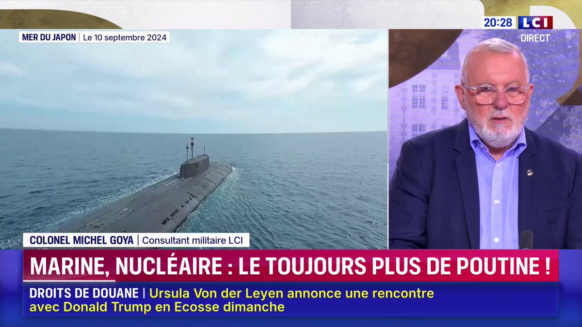 🔴 Nouveau sous-marin nucléaire de Poutine : Michel Goya réagit sur LCI 💬 "Avec des sous-marins, vous pouvez taper toutes les marines du monde, vous pouvez gêner considérablement la communication dans l'Atlantique. C'est une vraie capacité qu'ont les Russes."