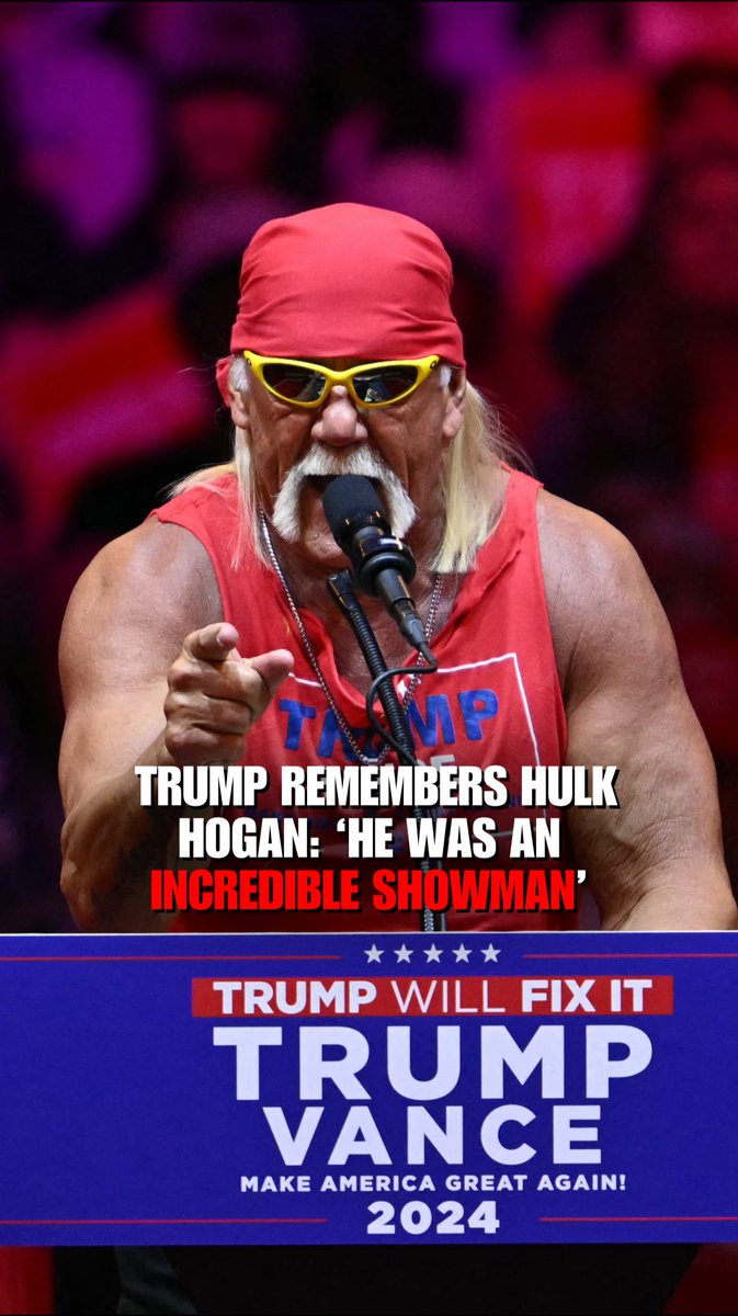 President Donald J. Trump reacts to the passing of Hulk Hogan: "He was a great man, he was an incredible showman, and he was really a great friend — and he was a great friend to MAGA!"