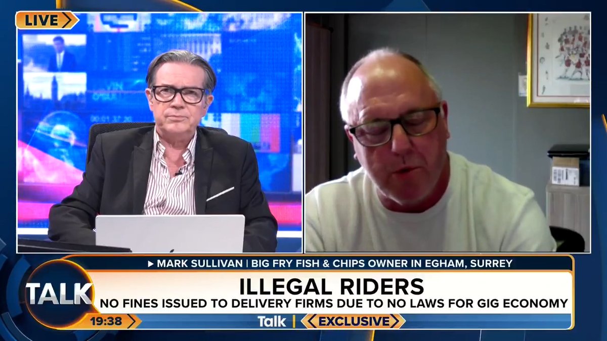 EXCLUSIVE: No fines have been issued to food delivery giants Uber Eats, Just Eat or Deliveroo despite evidence of illegal migrants working for them. Yet small business owner Mark Sullivan, who runs Big Fry Fish & Chips in Surrey, was fined £40k after unknowingly hiring a migrant with fake documents. Kevin O'Sullivan