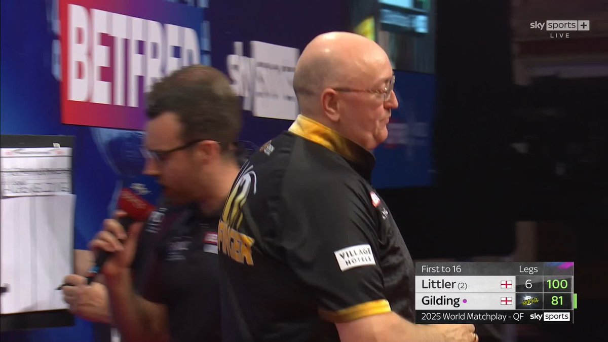 Six perfect darts from Littler but his reaction to the seventh is priceless 🤣🎯
