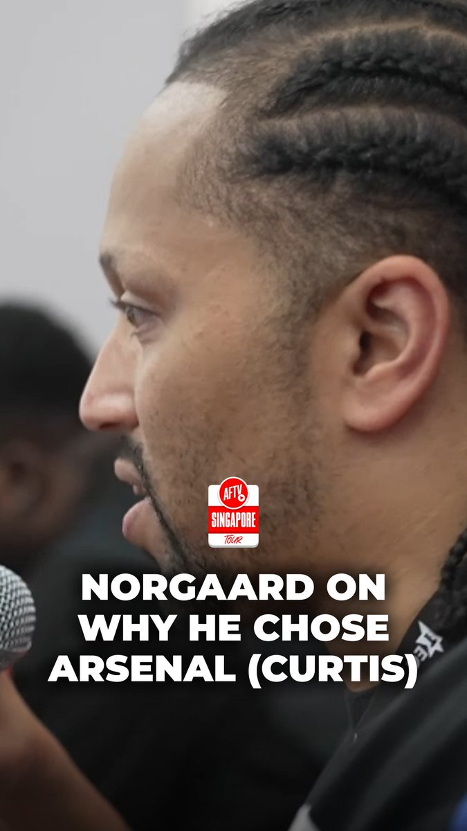 ๐ด Christian Norgaard had ๐๐๐๐ hesitation picking Arsenal! (Curtis) ๐ซถ #AFTVSingapore