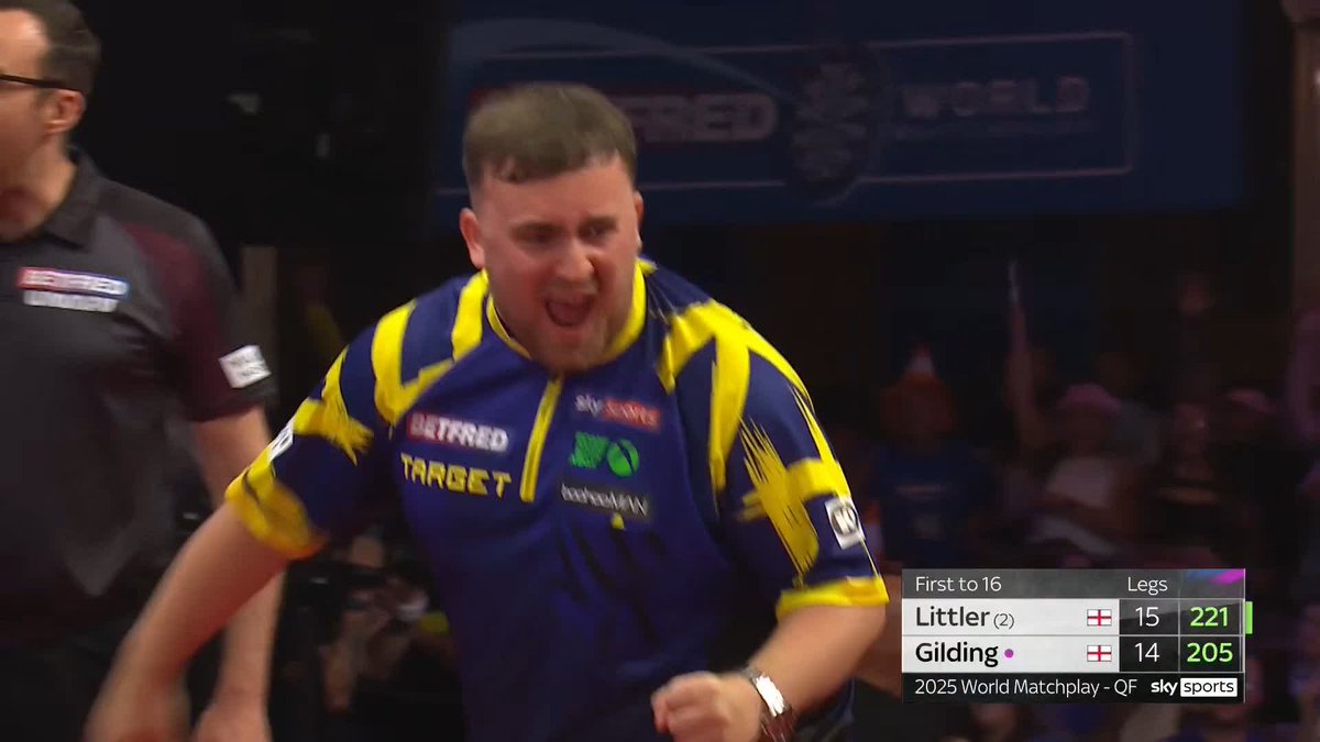LITTLER WINS A THRILLER! ☢️ What. A. Match! 🔥 Luke Littler produces a brilliant 11-darter to complete a stunning 16-14 victory over Andrew Gilding! 📺 #MatchplayDarts | QF