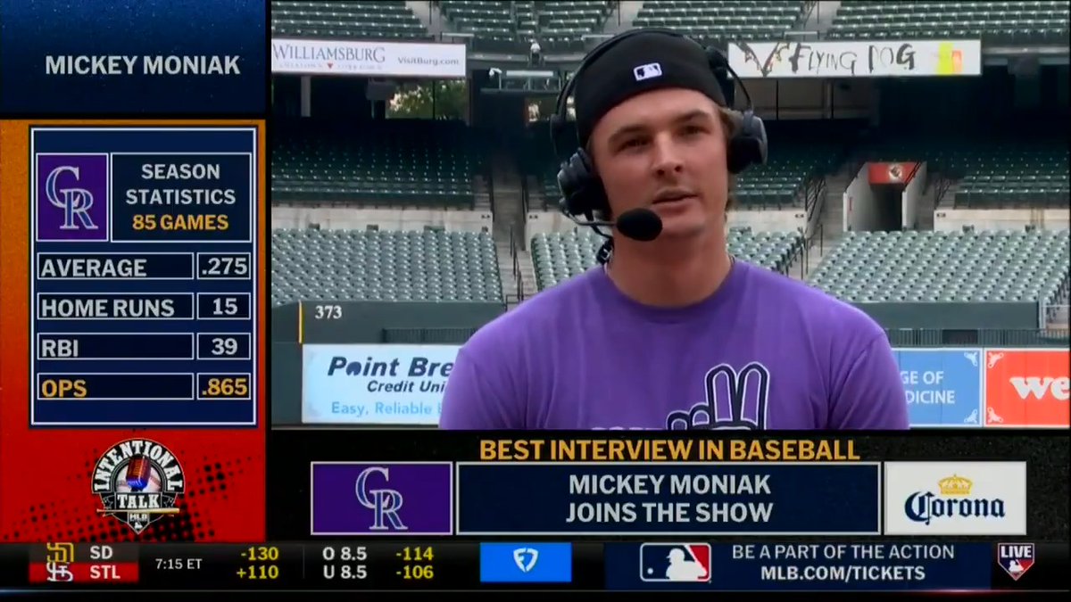 "This game is a roller coaster. When you're up, you gotta enjoy it... every day is a new challenge." Colorado Rockies outfielder Mickey Moniak has been scorching hot over his last 15 games, hitting to the tune of a 1.233 OPS! MLB Network + Corona USA