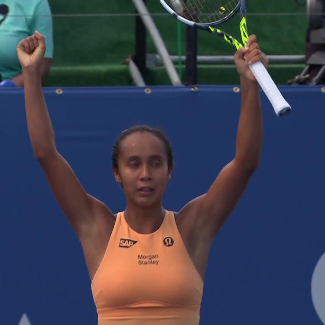 Can't stop, wont stop 😤 Leylah Fernandez defeats Townsend 6-4, 7-6(4) to advance to the Washington semifinals. #MubadalaCitiDCOpen