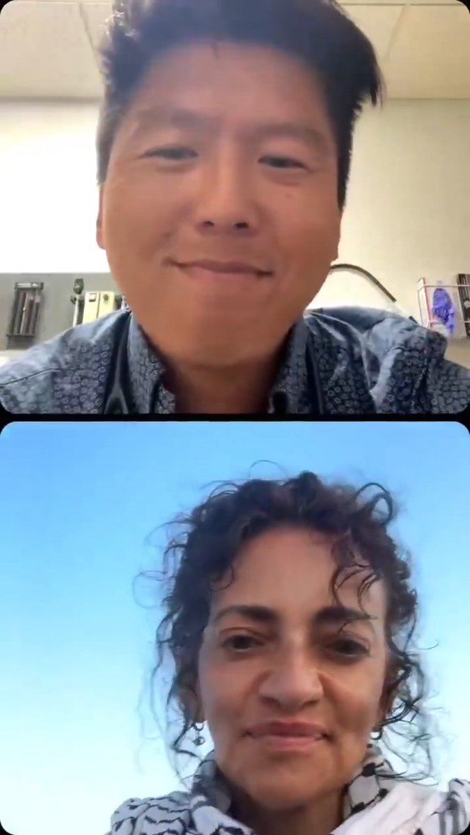 During a break in clinic today, I was able to call Huwaida Arraf who is currently onboard the Handala freedom flotilla, days away from reaching the shores of Gaza. They are less than a day away from reaching the point where the Madleen boat was intercepted by the Israeli forces.