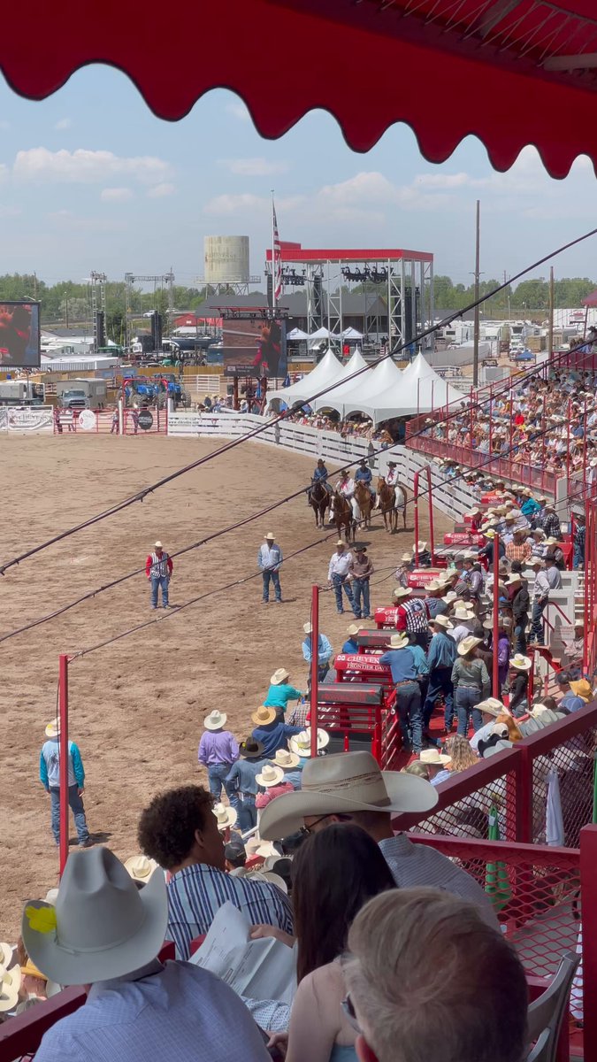 Nebraska kid Garrett Shadbot representing at Cheyenne Frontier Days. No. 3 ranked in the world.