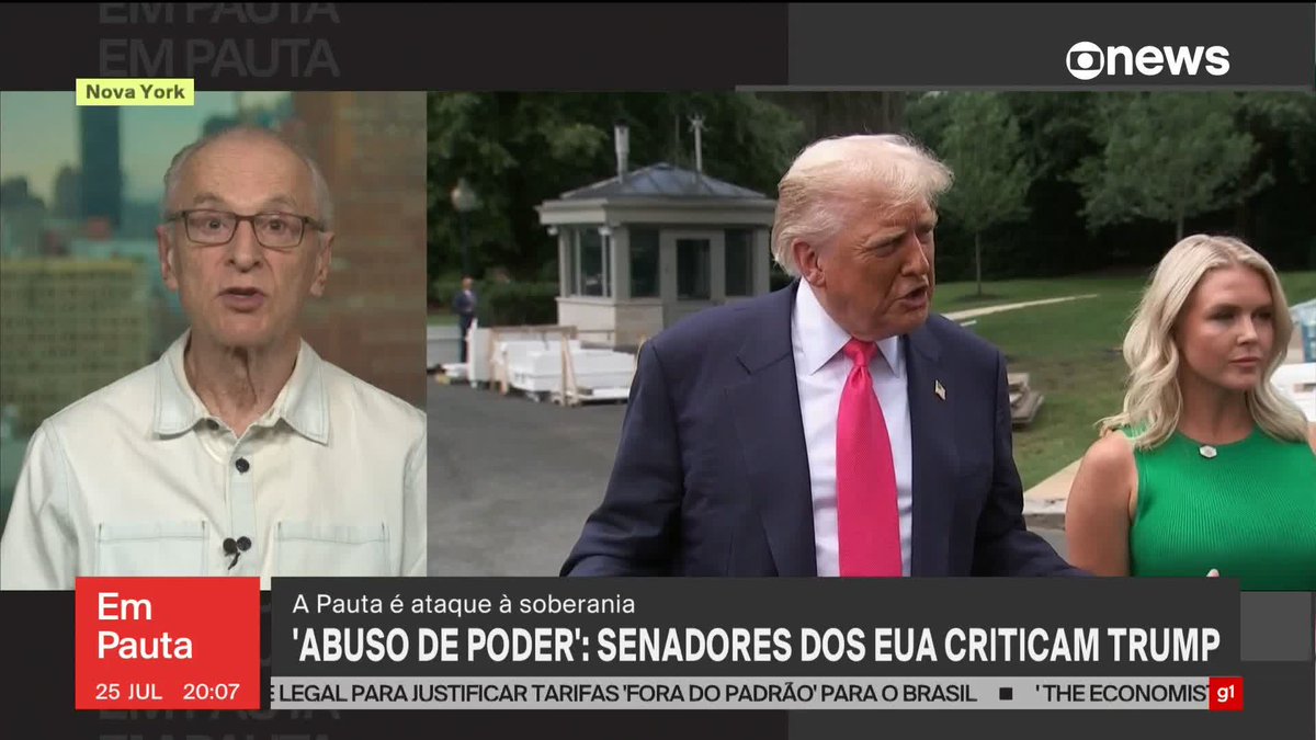 “Eles não têm a capacidade de influenciar o Trump, que odeia os democratas, os trata como inimigos, mas têm a capacidade de influenciar a opinião pública. (...) Os argumentos são que Trump está usando a economia americana para punir o Brasil por uma questão que tem a ver com um amigo dele, Jair Bolsonaro; que a economia americana vai sofrer, que as famílias americanas vão pagar por isso; (...) e que 130 mil empregos nos Estados Unidos serão perdidos, porque vários setores funcionam em função das importações de produtos brasileiros”, diz Jorge Pontual sobre a carta de senadores questionando Donald Trump pela tarifa imposta ao Brasil. ➡ Assista ao #EmPauta: #GloboNews