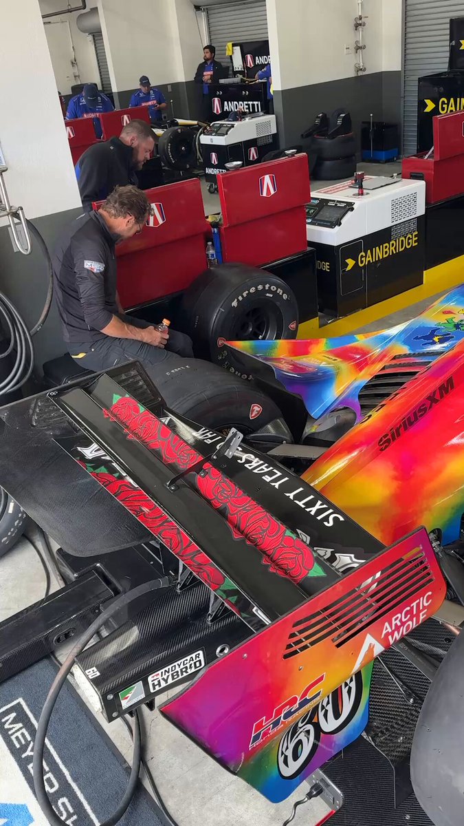 Tie-dye IndyCar celebrating the Grateful Dead in Monterey. How fun.