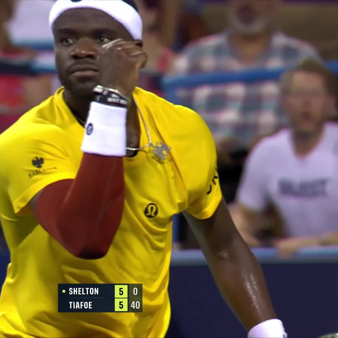 Right back atcha 💥 Ridiculous return from Frances Tiafoe #MubadalaCitiDCOpen