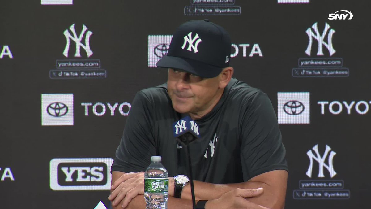 Aaron Boone on Paul Goldschmidt's error "You're Paul Goldschmidt and you're going to trust that [he's] going to throw the ball on line. Even if we don't have a play there, maybe something happens. The runner trips - something"