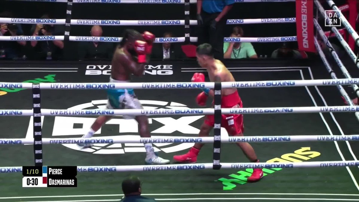 DOWN GOES ELIJAH PIERCE IN THE FIRST ROUND!! 😱😱 #OTX15 | Overtime Boxing (OTX) | Live NOW on DAZN