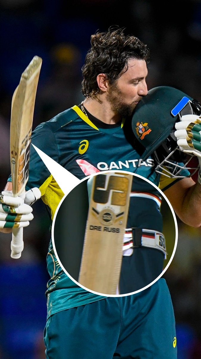 Tim David reveals the bat trade with 'Dre Russ' that helped seal a "childhood dream" as he notched his maiden international century! #WIvAUS Read more: