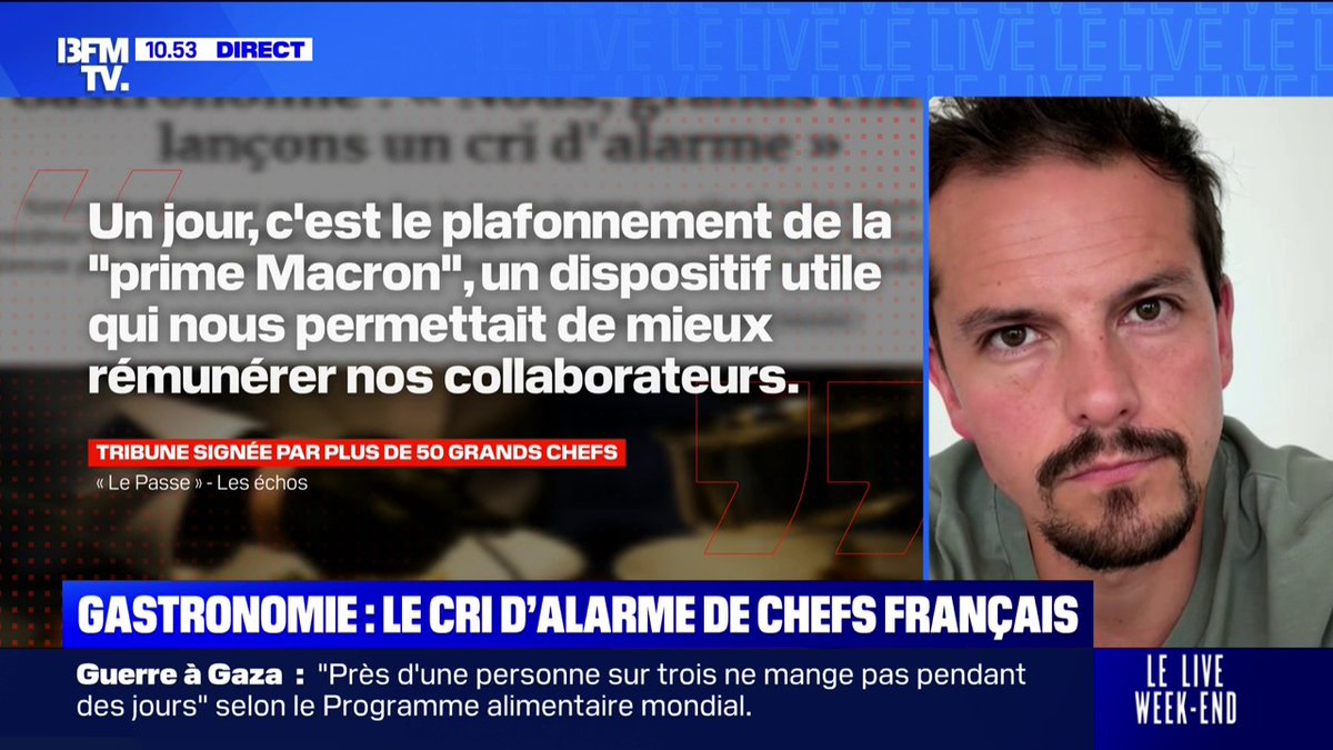 💬 "C'est toute la chaîne qui souffre de ce mouvement de panique" Des chefs cuisiniers français alertent sur leurs difficultés dans une tribune