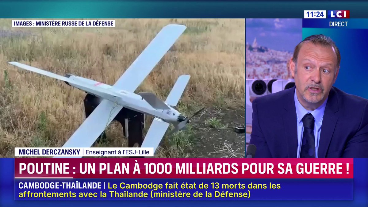 🗣️ Guerre en Ukraine : un plan militaire à 1 100 milliards de dollars lancé en Russie : "Ce réarmement mis en place n'augure rien de bon", estime Michel Derczansky, enseignant à l'ESJ Lille