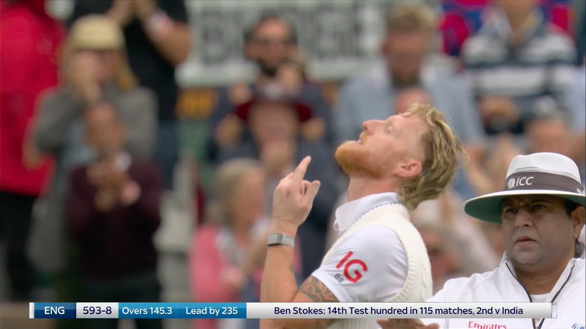 "All-round excellence" โจ Ben Stokes reaches his 14th Test match hundred ๐ฏ