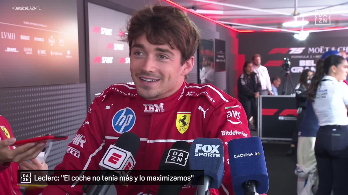 Leclerc hablando español es lo mejor que vas a ver hoy 🤣🤣🤣🤣🤣🤣 Y lo de no saber cómo contestar en español y soltar un “sí”… ¡QUÉ TÍO MÁS GRANDE! #BelgicaDAZNF1 🇧🇪