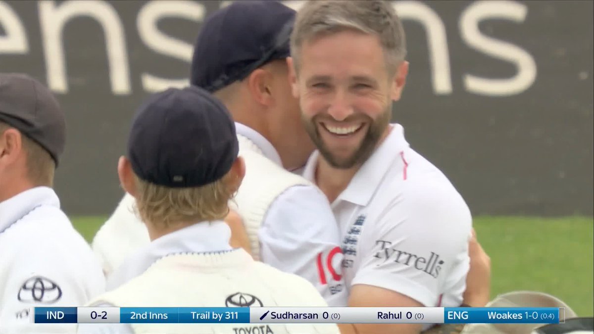 Chris Woakes is on a HAT-TRICK 😱 Sai Sudharsan goes first ball 😬