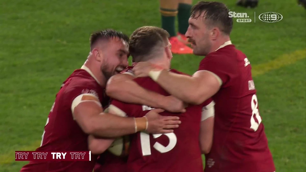 The Lions steal the match and the series at the death... BUT should the try have counted? 🤔 #9WWOS #Lions2025