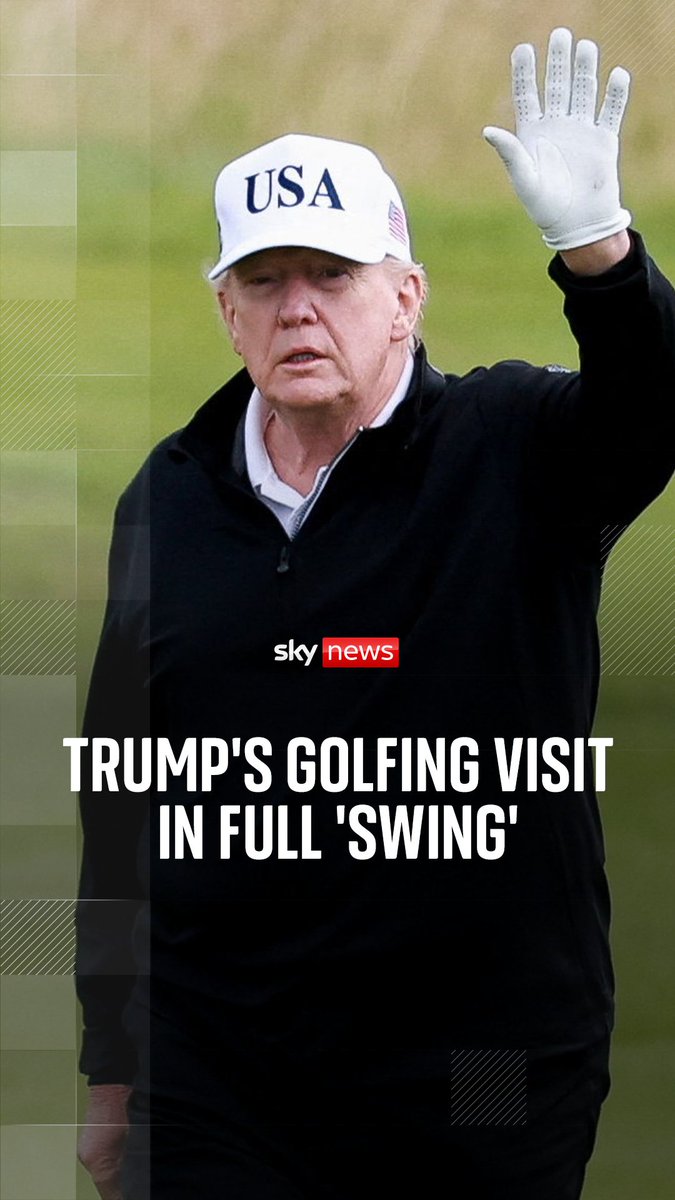Trump last night: โIโm in Scotland now. Many meetings planned.โ This morning, he was playing golf at his Turnberry course. A total fraud.