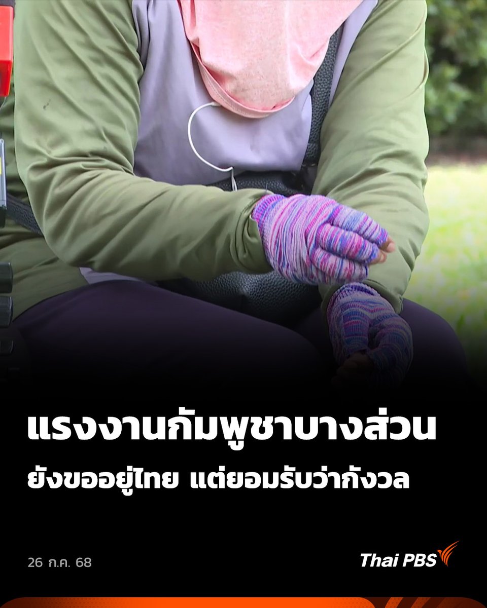 แรงงานชาวกัมพูชา ที่ทำงานในไทย บางส่วนยอมรับว่า หวาดกลัวในการใช้ชีวิต ทั้งที่ไม่อยากกลับ เพราะไม่เชื่อว่า รัฐบาลกัมพูชาจะหางานให้ทำได้ หลังเหตุปะทะชายแดนไทย-กัมพูชา . 📌 เกาะติดสถานการณ์สู้รบ #ไทยกัมพูชา : #ThaiPBS #ข่าวไทยพีบีเอส #ข่าวที่คุณวางใจ
