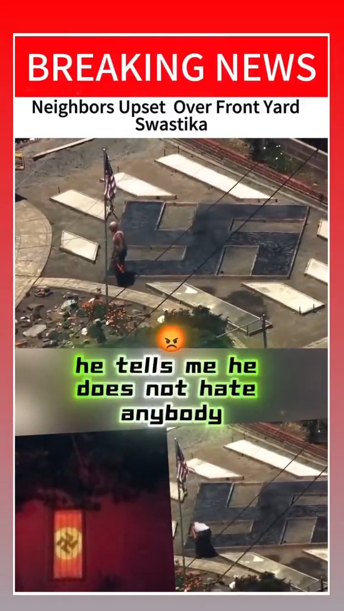 卐 🇺🇸 California Man Builds a Swastika