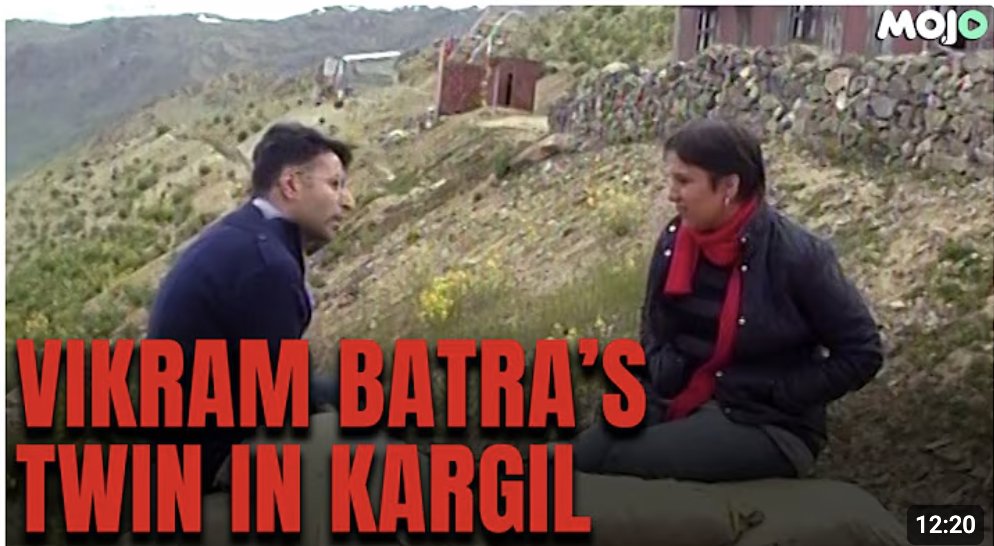When I went back to #Kargil with @VishalBatra1974- twin of #Kargil War hero Vikram Batra & we drove to the mountain top now named after his amazing brother. We cried a little together, he wrote a letter to Vikram & we released the letter into the clouds, sure he could see us