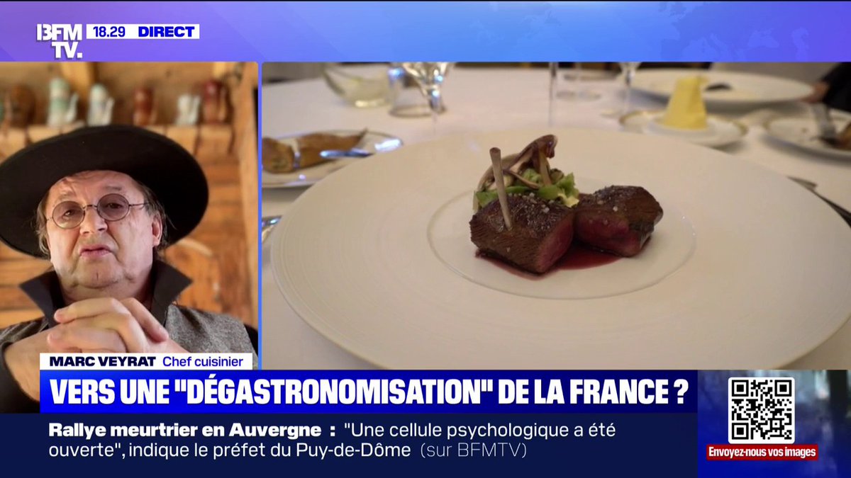 Gastronomie: "Nous sommes en danger car on a des charges phénoménales", explique Marc Veyrat, chef cuisinier