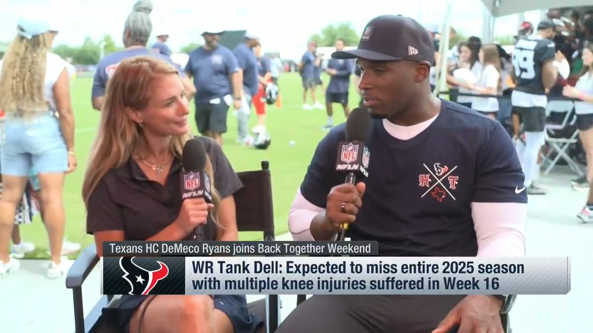 .Houston Texans HC DeMeco Ryans on how WR Tank Dell has been attacking the recovery process 💪 Back Together Weekend – Live on NFL Network Stream on NFL+