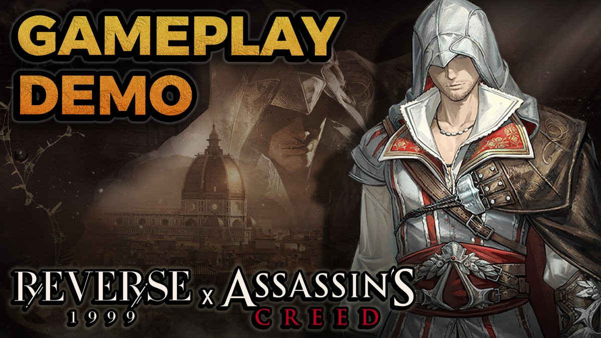 Ezio Gameplay Preview &amp; Demo | Reverse: 1999 x Assassin's Creed Kit Details 1:02 Precognition 1:16 Insight 1:37 Insight Extra 1:58 Assassin Skill I 2:13 Assassin Skill II 2:29 Ultimate 2:50 Weapon 1 3:31 Weapon 2 4:12 Weapon 3