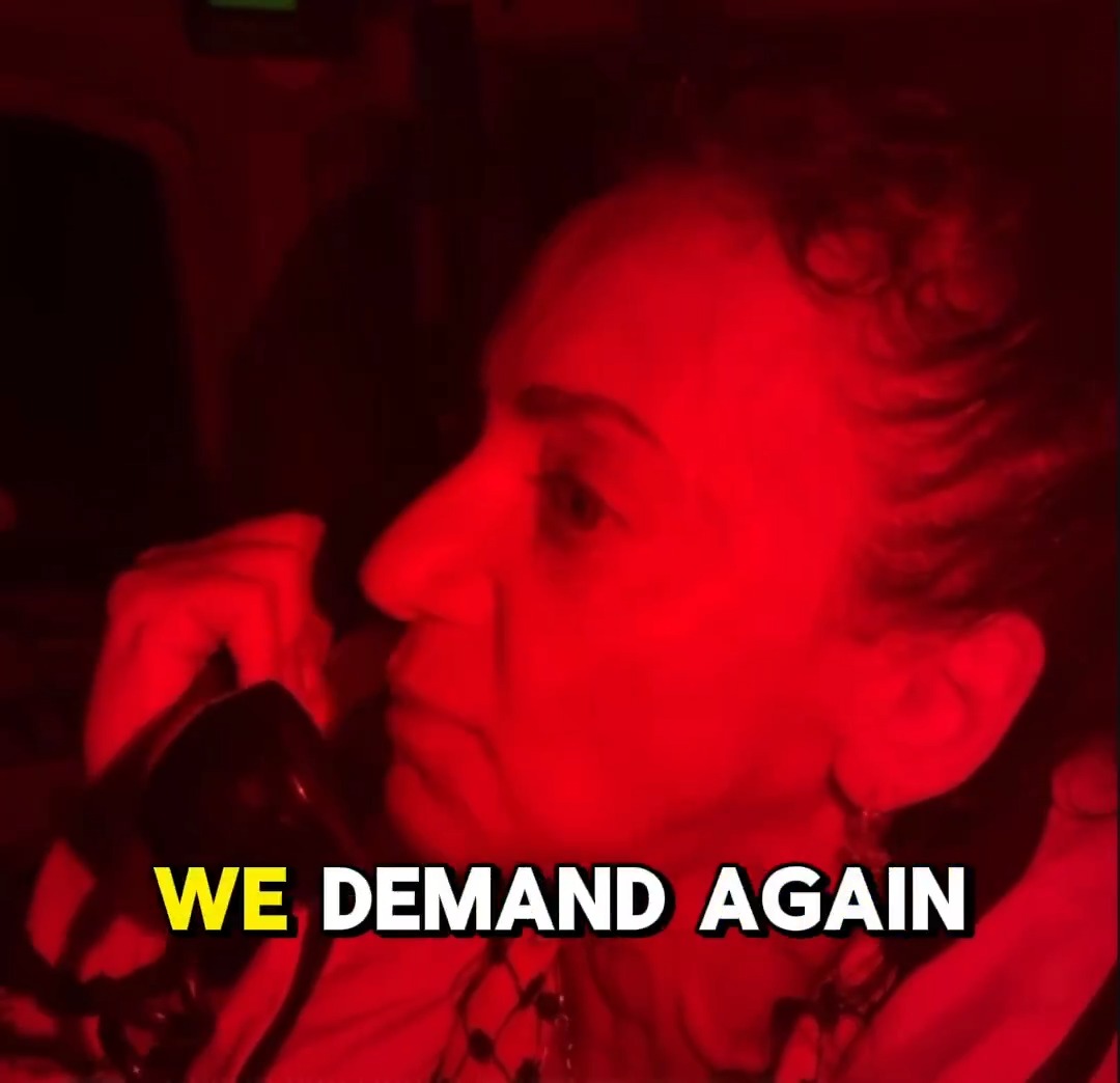 The Israeli military had a message to the Handala freedom flotilla. Huwaida Arraf had a message back to them, explaining international law and their rightful and just mission to deliver humanitarian aid to Gaza with a civilian vessel ‘Handala’.