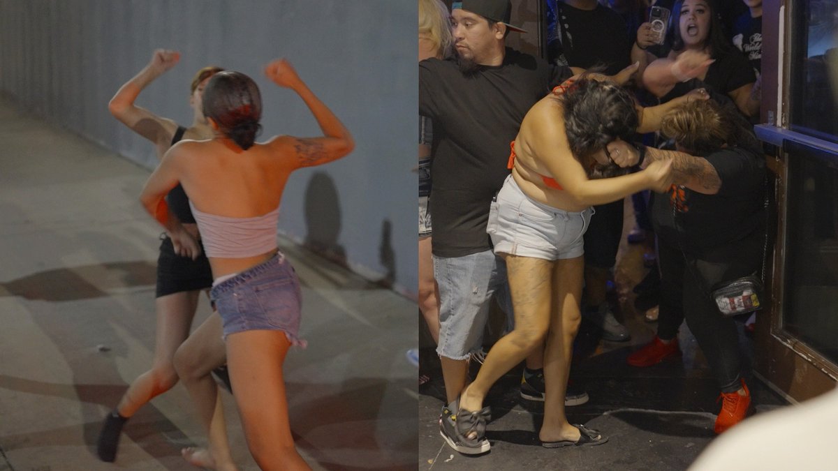 Wild Fights Break out on 6th Street Austin TX 7-25-2025 #fight #fights #girlfight July 2025