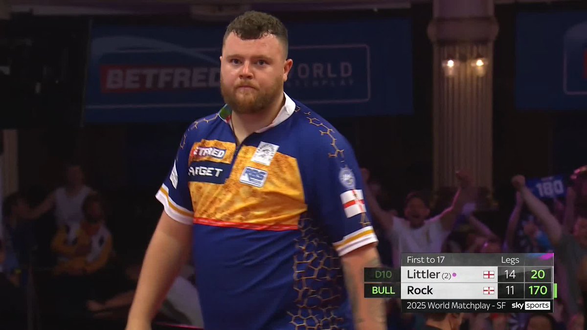 Luke Littler's reaction to Josh Rock taking out a 170 checkout 🤣