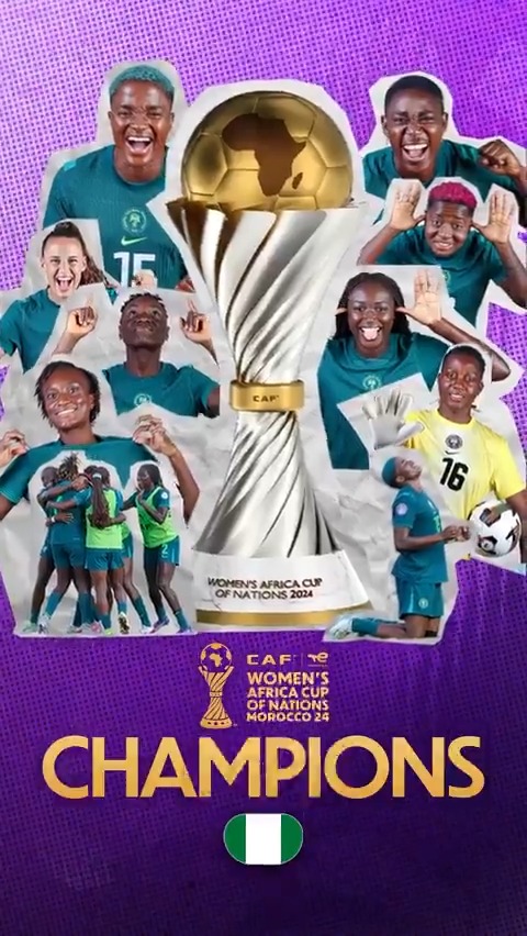 Born Winners. Born Champions. Born Super. Born Falcons. 🇳🇬🏆 #TotalEnergiesWAFCON2024