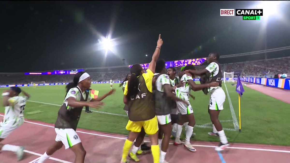 The goal that sealed it for the Super Falcons!! Esther Okoronkwo found Jennifer Echegini to send Nigeria into cloud nine!! A game many had written the Super Falcons off after the first 45mins. 👏👏The #WAFCON title is coming to Nigeria 🇳🇬