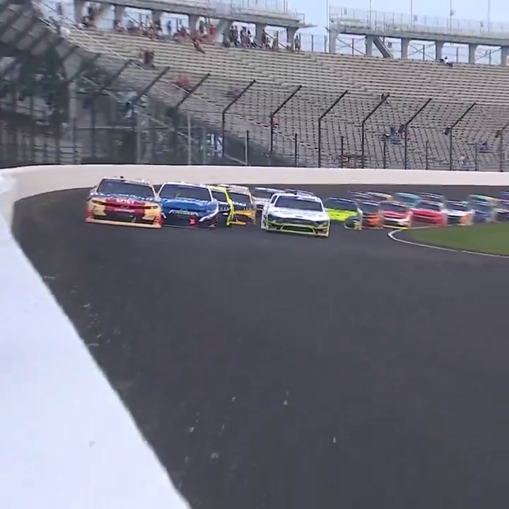 .Justin Allgaier delivers on the restart to retake the lead!