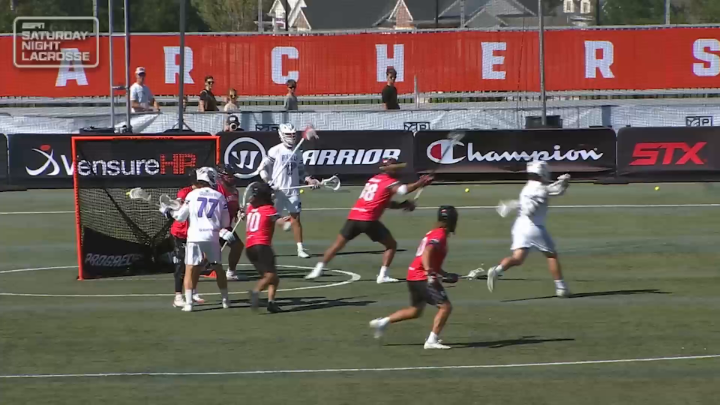 Behind the back, off the post and in 😱 #SCtop10 📺 Premier Lacrosse League on ESPN+