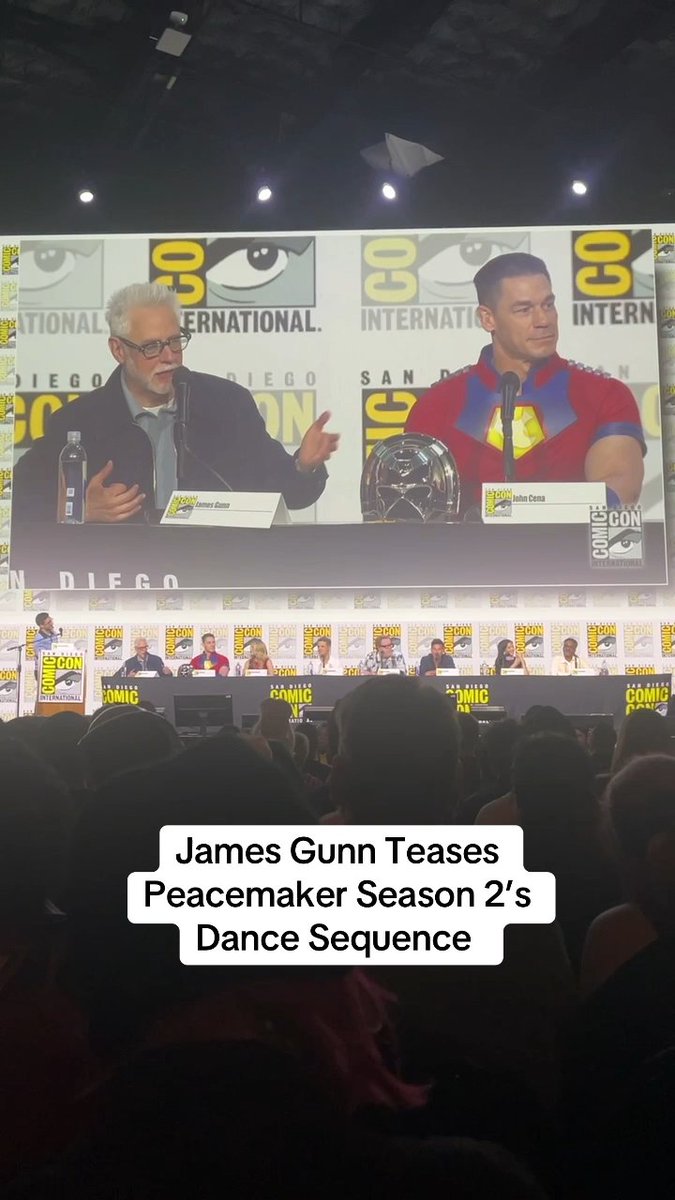 James Gunn teases #Peacemaker: Season 2’s dance sequence at #SDCC.